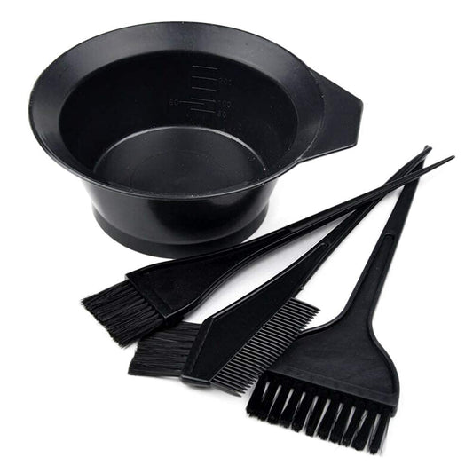 Plastic Dye Brush and Mixing Bowl Hair Colouring Kit with Hair Dye Bowl and 3 Brush