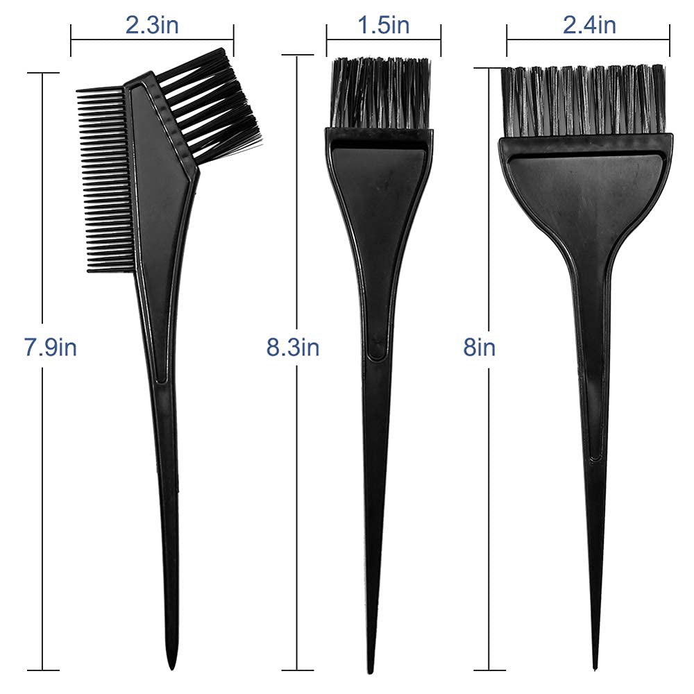 Plastic Dye Brush and Mixing Bowl Hair Colouring Kit with Hair Dye Bowl and 3 Brush