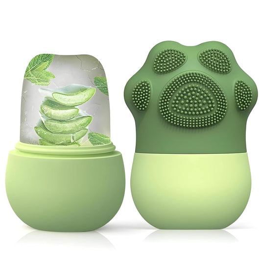 Ice Roller With Scrubber For Face Eyes and Neck To Brighten Skin & Enhance Your Natura