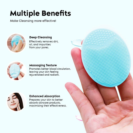 Silicone Face Scrubber Exfoliator, Soft Face Brush, Facial Cleansing Brush