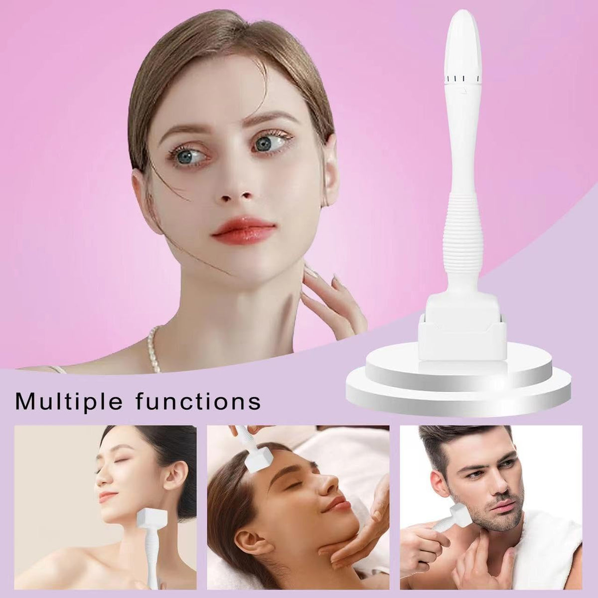 EPISKEY Beauty Derma Stamp Pen for Face and Body, Derma Microneedling Roller Pen for Beard | Derma Roller Stamp 0.25mm For Men and Women
