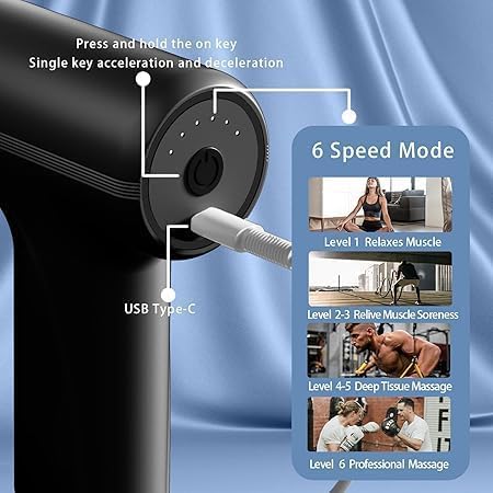 Electric Body Massager – Percussion Massage Gun for Back & Leg Pain Relief