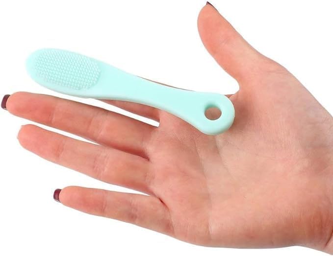 Silicone Face Cleaner Blackhead Remover Brush Cleanser Nose Pore Finger Scruber Tool - Pack of 2