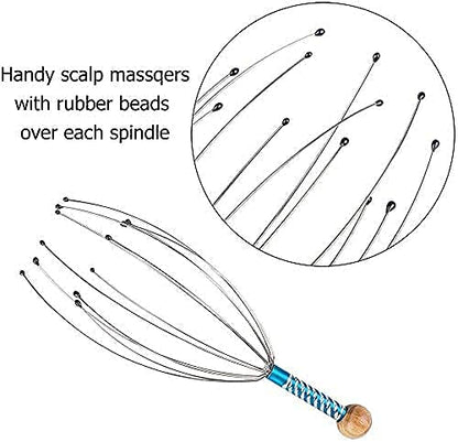 Head massager Scratcher 12 Finger Body Relaxing Hair Hand Hand Held
