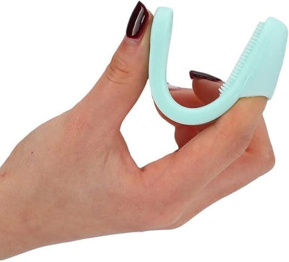 Silicone Face Cleaner Blackhead Remover Brush Cleanser Nose Pore Finger Scruber Tool - Pack of 2