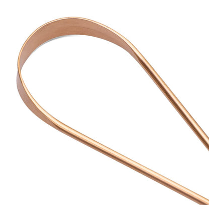 Copper Single Handle Tongue Cleaner – Easy One Hand Use – Larger Surface Coverage