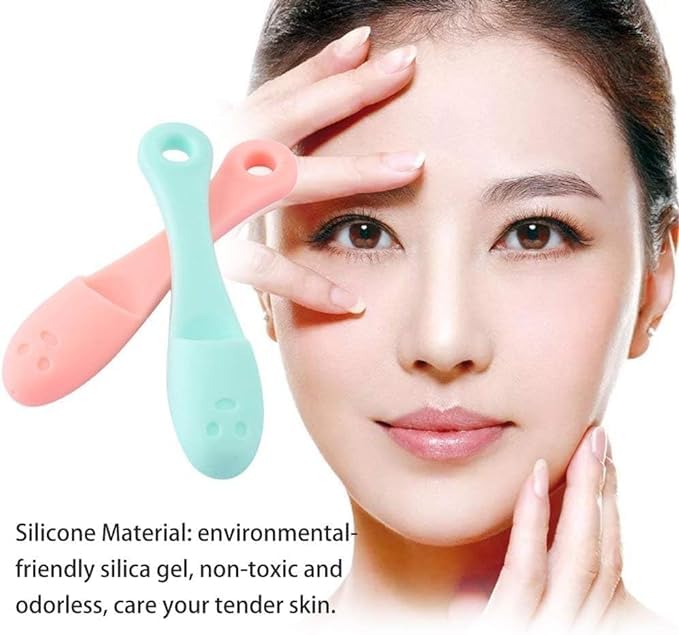 Silicone Face Cleaner Blackhead Remover Brush Cleanser Nose Pore Finger Scruber Tool - Pack of 2