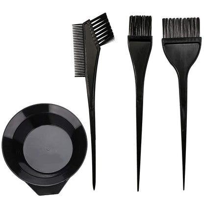 Plastic Dye Brush and Mixing Bowl Hair Colouring Kit with Hair Dye Bowl and 3 Brush