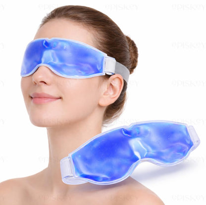 Cooling Gel Eye Mask with Ice Pad for Men & Women