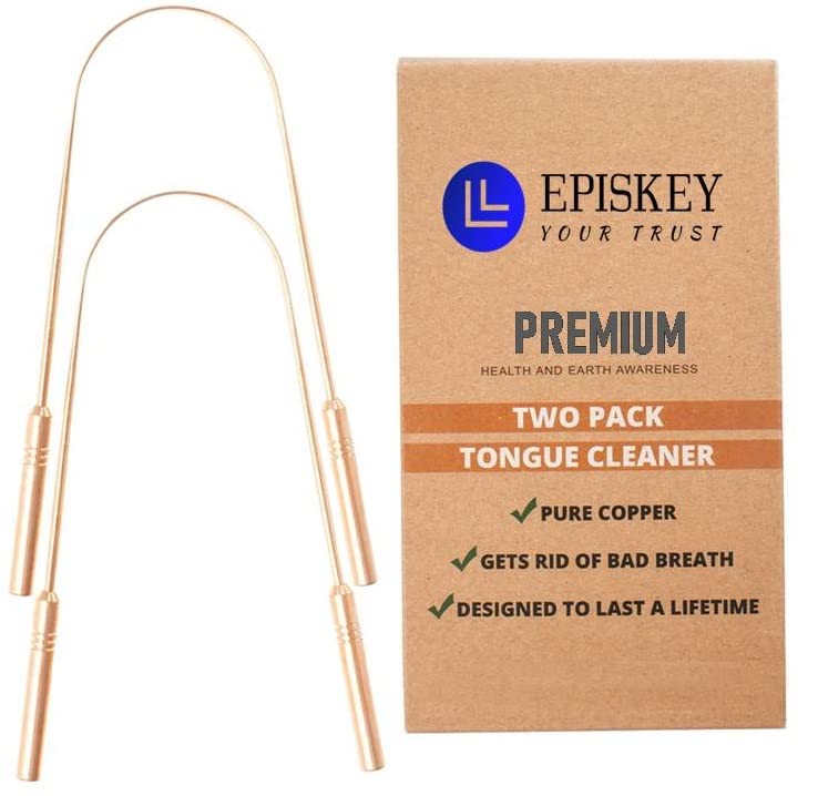 Copper Tongue Scraper Cleaner | Perfect Surgical Tongue Scraper - PACK OF 2