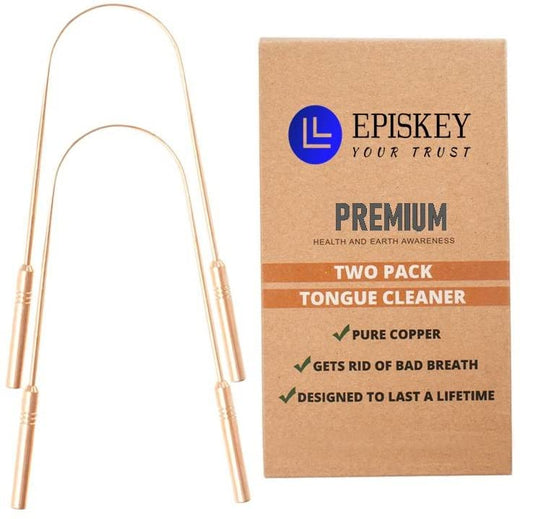 Copper Tongue Scraper Cleaner | Perfect Surgical Tongue Scraper - PACK OF 2
