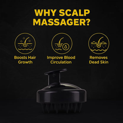 Bath & Scalp Care Combo – Scalp Massager Brush for Hair Growth + Silicone Body Scrubber Brush