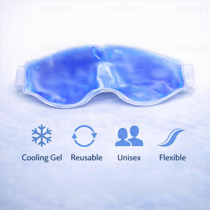 Cooling Gel Eye Mask with Ice Pad for Men & Women