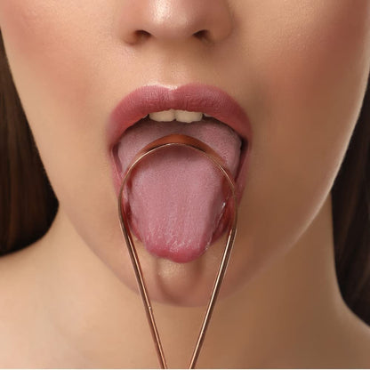 Copper Single Handle Tongue Cleaner | Larger Surface Coverage