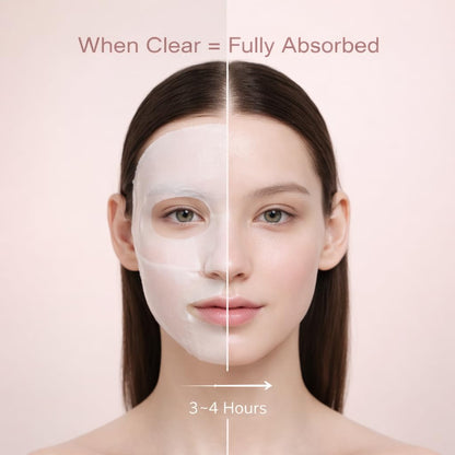 Bio-Collagen Overnight Face Mask | Korean Glass Skin Hydrogel Mask for Deep Hydration - 34ml - pack of 4