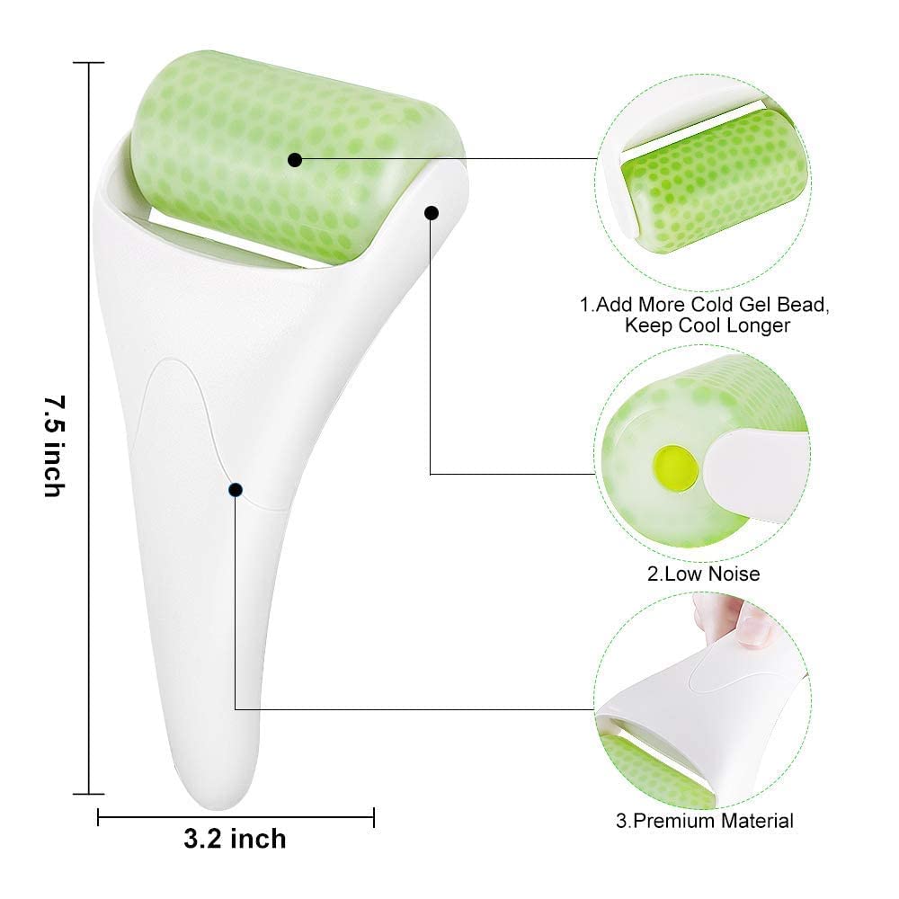 Ice Roller for Face & Eye Puffiness Migraine Relief, Ice Face Rollers for Women Facial Massager