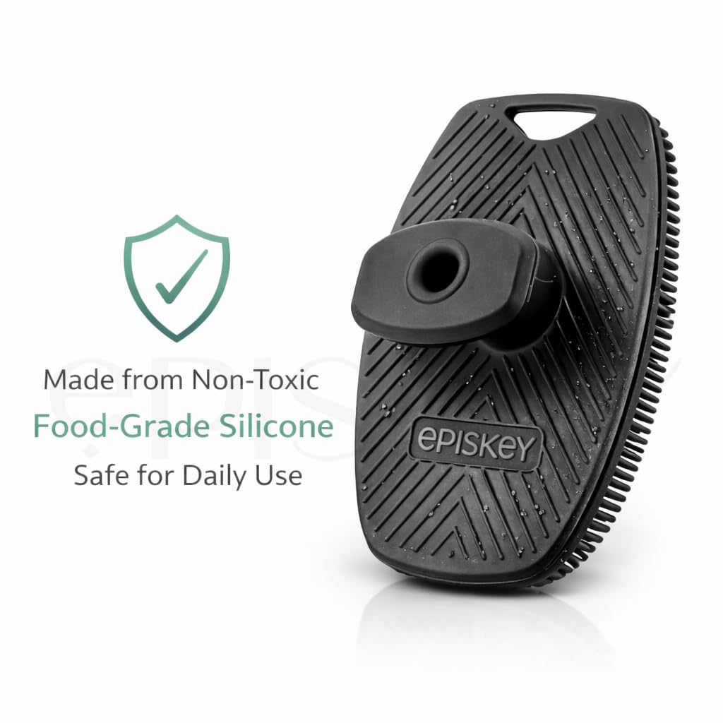 Silicone Body Scrubber for Bath, Soft Exfoliating Shower Scrubber with Lather Boosting Bristles for Men & Women