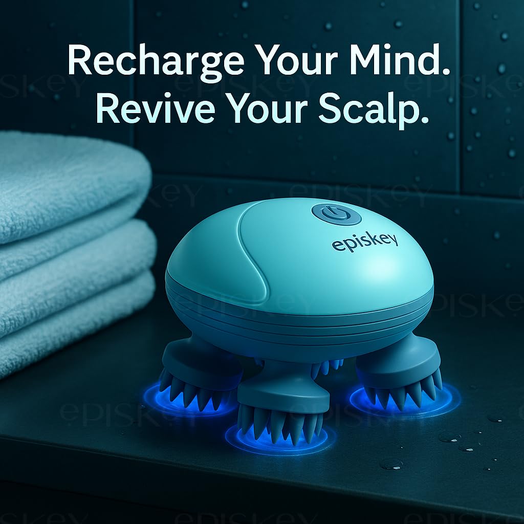 Waterproof Scalp & Head Massager with 96 Soft Silicone Nodes for Hair Growth & Relaxation