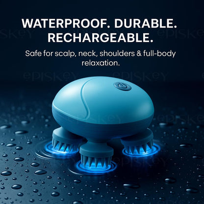 Waterproof Scalp & Head Massager with 96 Soft Silicone Nodes for Hair Growth & Relaxation