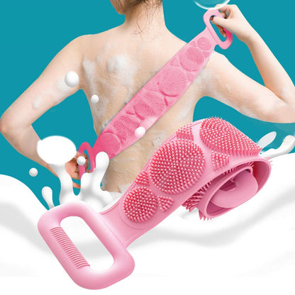 Silicone Back Scrubber Bath Brush Washer For Dead Skin Removal Men & Women