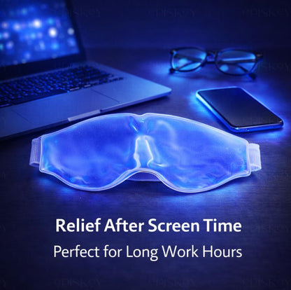 Cooling Gel Eye Mask with Ice Pad for Men & Women