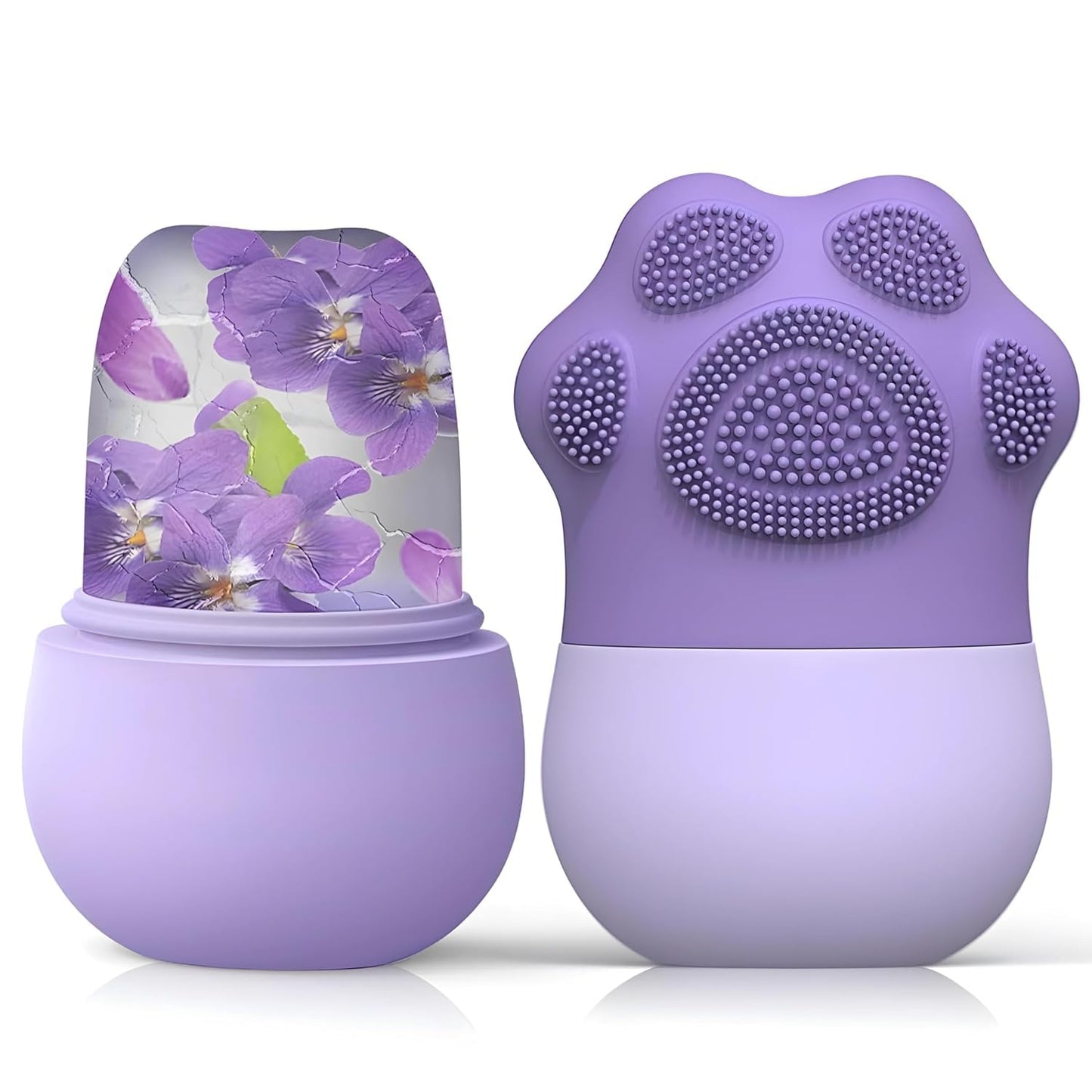 Ice Roller With Scrubber For Face Eyes and Neck To Brighten Skin & Enhance Your Natura