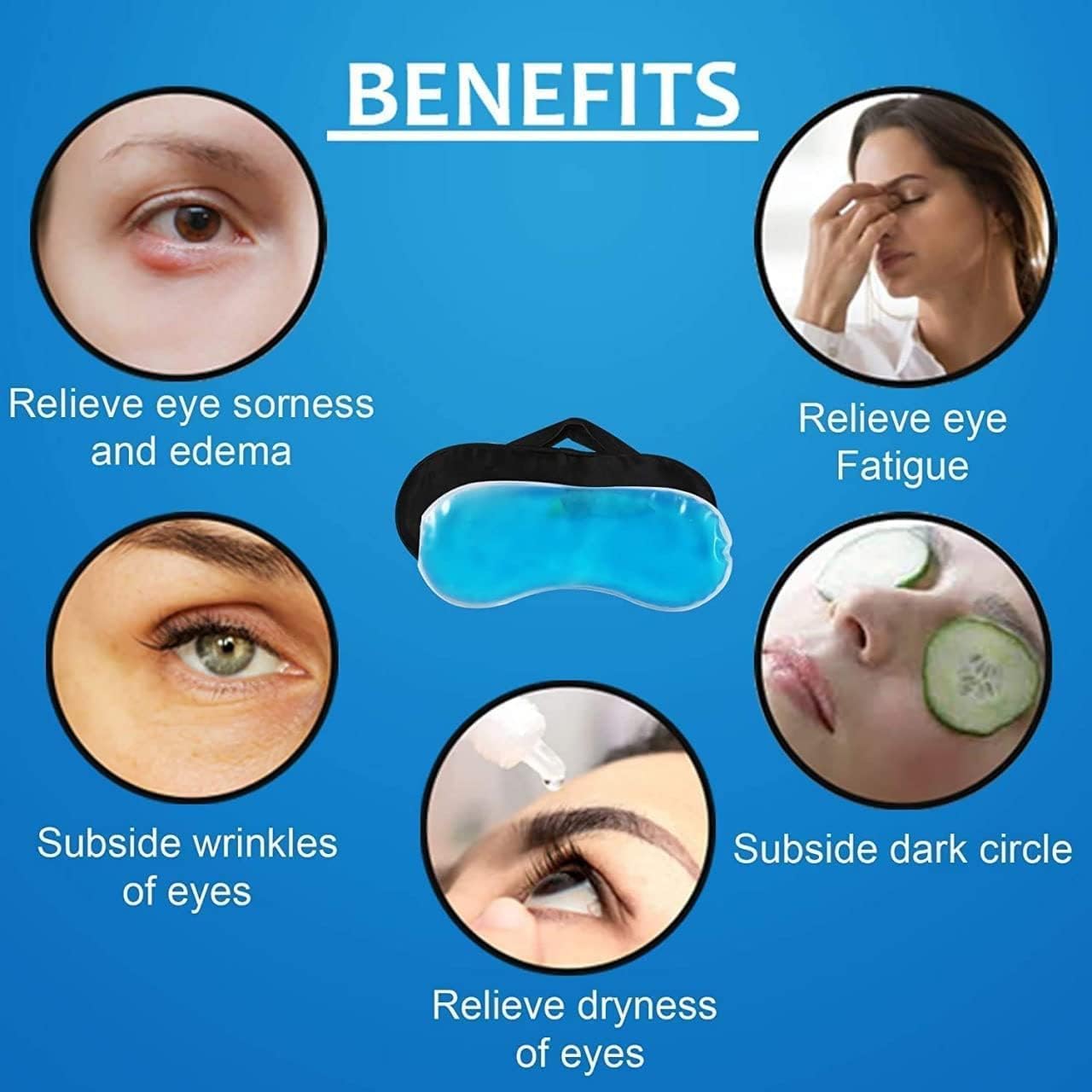 Velvet Cooling Gel Relaxing Eye Sleep Mask