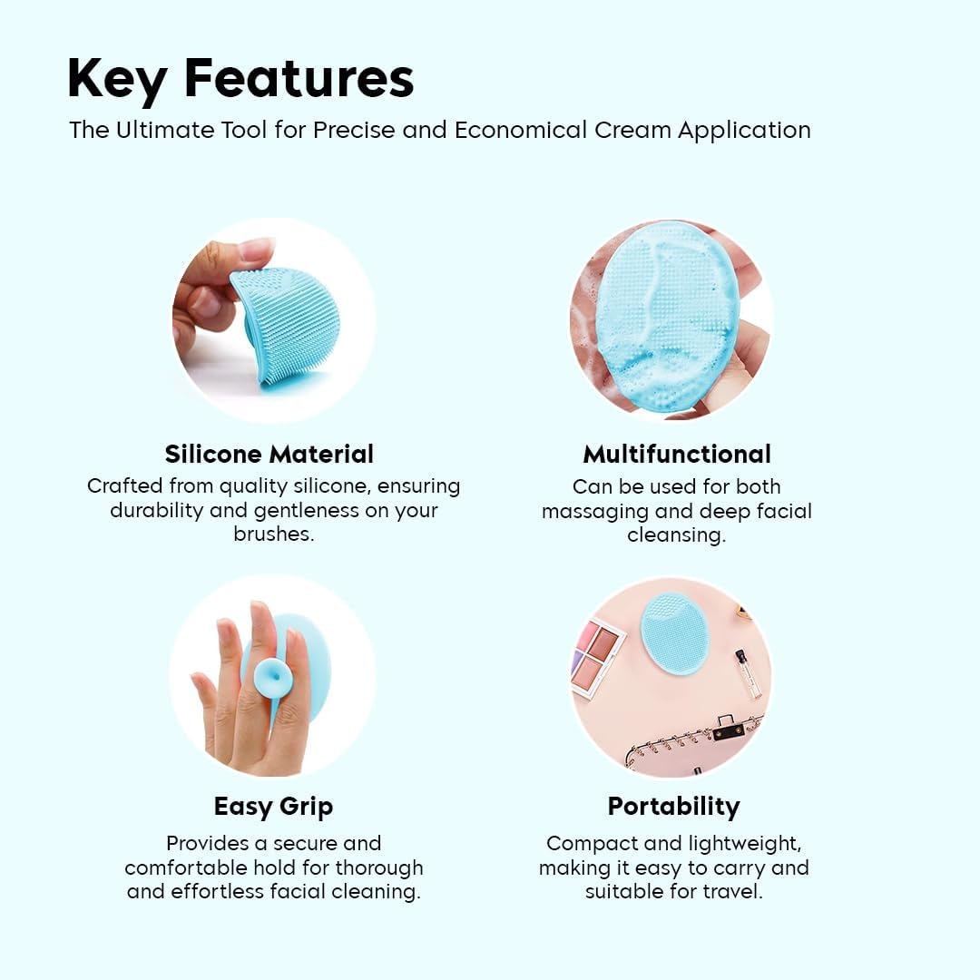Silicone Face Scrubber Exfoliator, Soft Face Brush, Facial Cleansing Brush