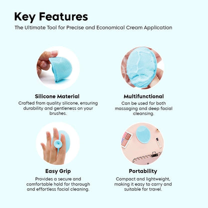 Silicone Face Scrubber Exfoliator, Soft Face Brush, Facial Cleansing Brush