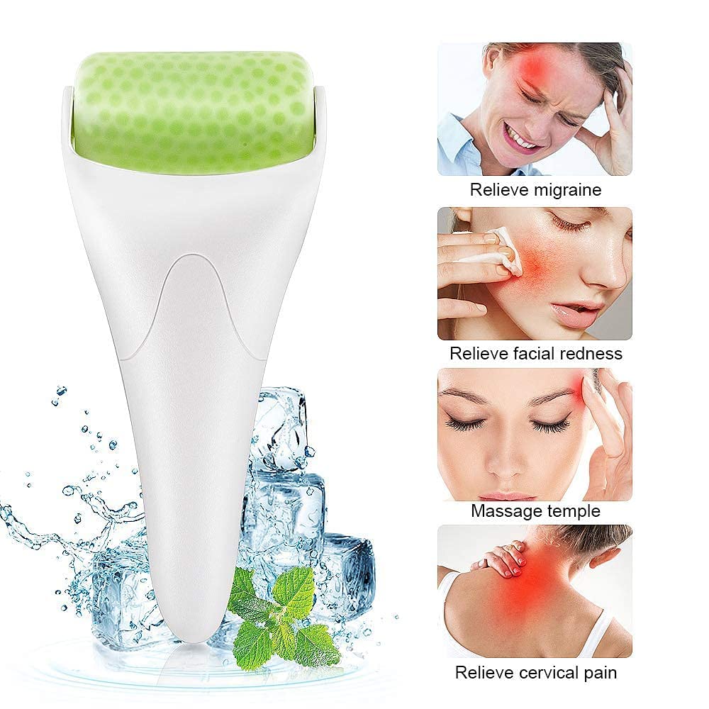 Ice Roller for Face & Eye Puffiness Migraine Relief, Ice Face Rollers for Women Facial Massager
