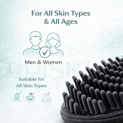 Silicone Body Scrubber for Bath, Soft Exfoliating Shower Scrubber with Lather Boosting Bristles for Men & Women