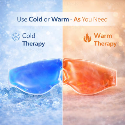 Cooling Gel Eye Mask with Ice Pad for Men & Women