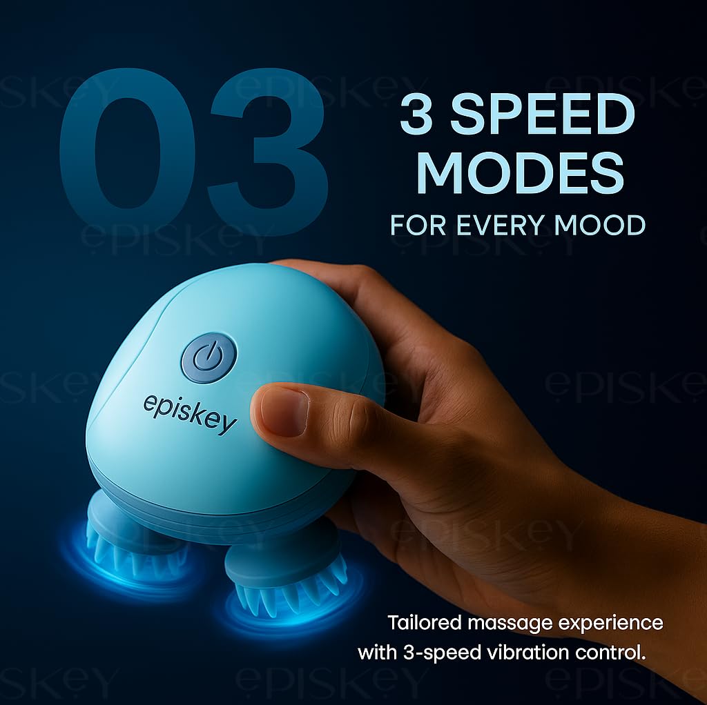 Waterproof Scalp & Head Massager with 96 Soft Silicone Nodes for Hair Growth & Relaxation