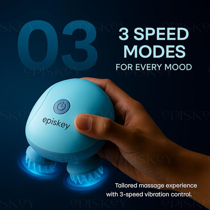 Waterproof Scalp & Head Massager with 96 Soft Silicone Nodes for Hair Growth & Relaxation