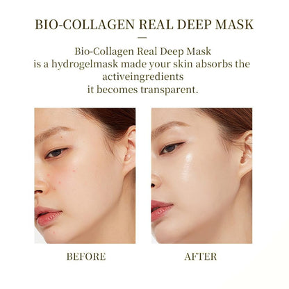 Bio-Collagen Overnight Face Mask | Korean Glass Skin Hydrogel Mask for Deep Hydration - 34ml - pack of 4