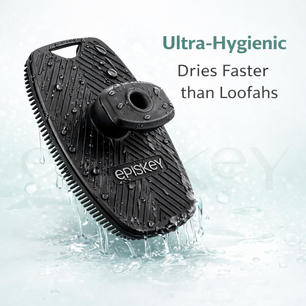Silicone Body Scrubber for Bath, Soft Exfoliating Shower Scrubber with Lather Boosting Bristles for Men & Women