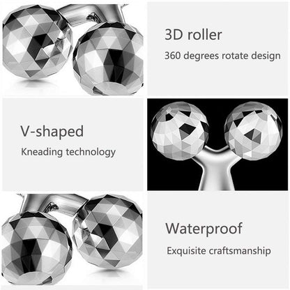 Face Roller Massager for Skin Tightening, Lifting & Wrinkle Reduction | 360° Ball Design