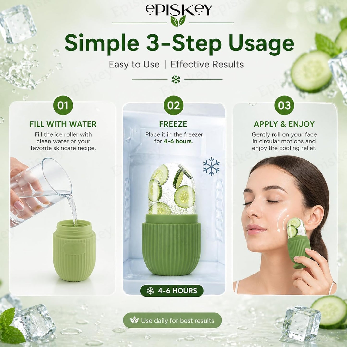 Ice Face Roller-Tighten & Tone Your Face Skin, Face Ice Cube