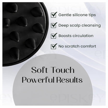Scalp Massager Shampoo Brush for Hair Wash Anti-Dandruff Silicone Scalp Scrubber with Soft Bristles