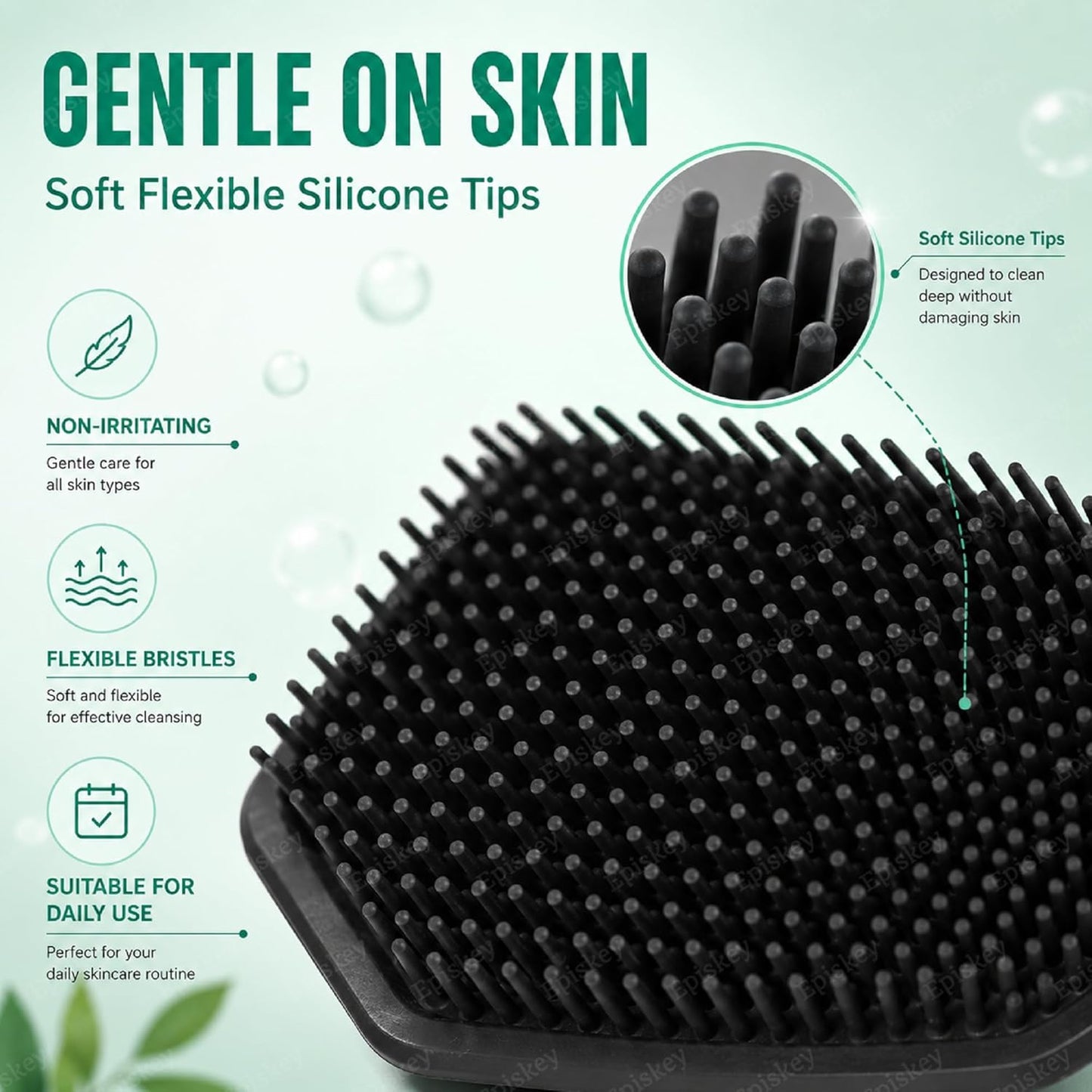 Silicone Face Scrubber - Gentle Exfoliator Pad & Massager