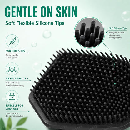 Silicone Face Scrubber - Gentle Exfoliator Pad & Massager