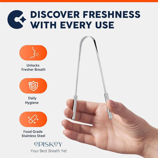 Stainless Steel Tongue Scrapers for Adults