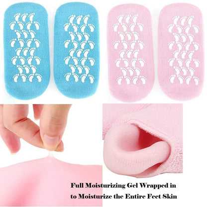 Moisturizing Socks with Spa Gel for Moisturizing Vitamin and Essential Oils Infused, Gel Socks for Women Repair Dry Cracked Skins Softens Feet