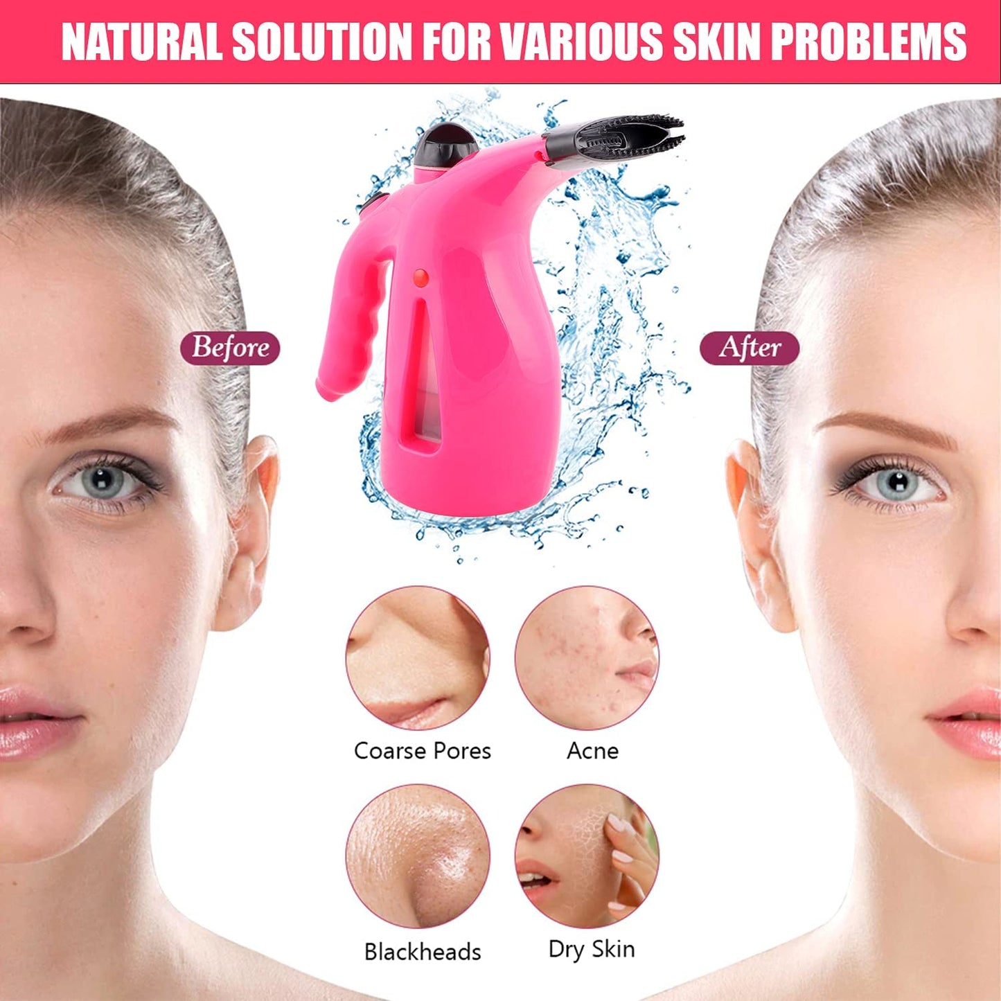 3 in 1 Facial Steamer Inhaler Medical Steam Vaporizer with Nano Ionic Technology