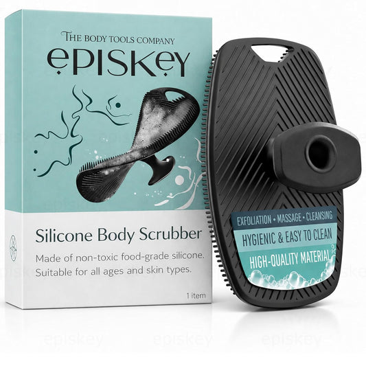 Silicone Body Scrubber for Bath, Soft Exfoliating Shower Scrubber with Lather Boosting Bristles for Men & Women