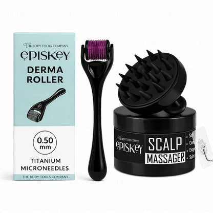 Scalp Massager + Derma Roller (0.5 mm) | Hair Growth & Skin Care Tool