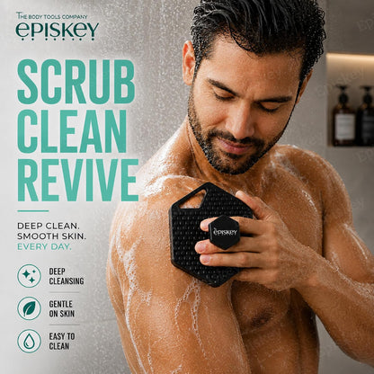 Body Scrubber - Exfoliates & Deep Cleans - Silicone Shower & Bathroom Accessory