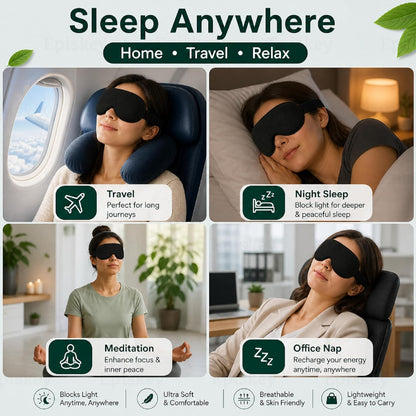Premium Velvet Eye Sleep Mask for Men & Women | Soft Eye Mask