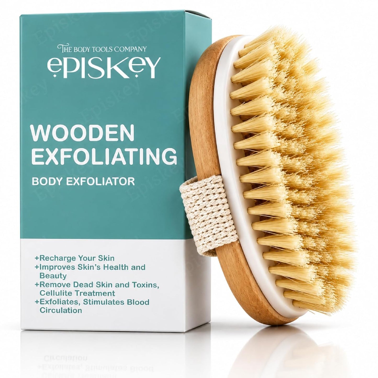Dry Skin Body Brush Improves Skin's Health and Beauty With Natural Bristle