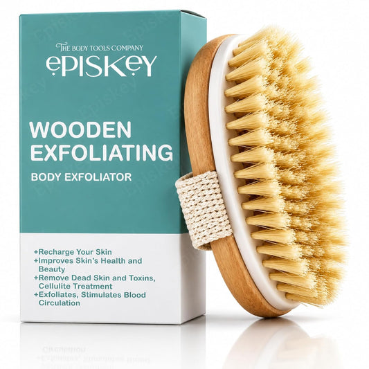 Dry Skin Body Brush Improves Skin's Health and Beauty With Natural Bristle